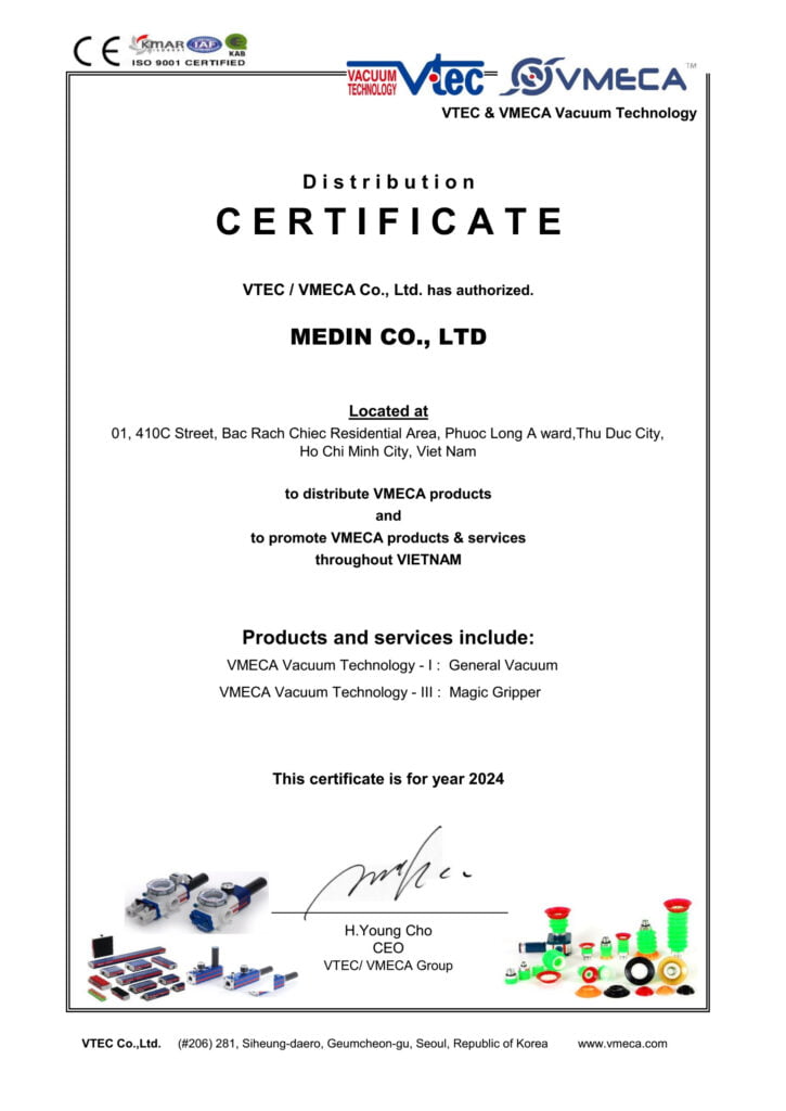certificate of vmeca